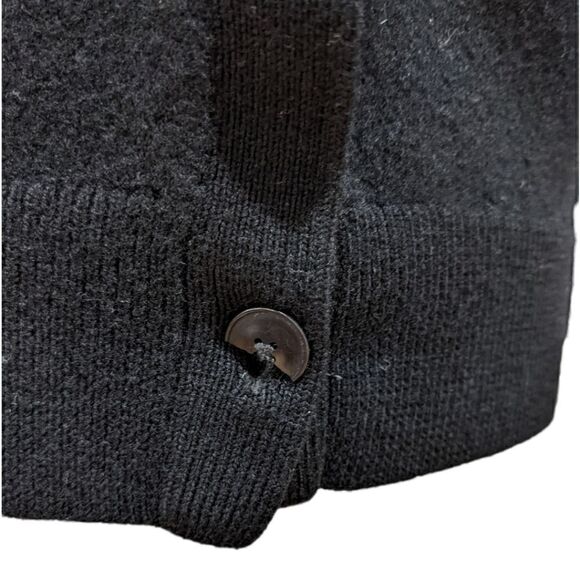 T Alexander Wang Black Merino Wool Open Back Button Front Cardigan Size XS - Picture 6 of 8